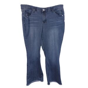 Democracy Plus Distressed Stretch Blue Jeans Size 20WP Relaxed Weekend Comfort